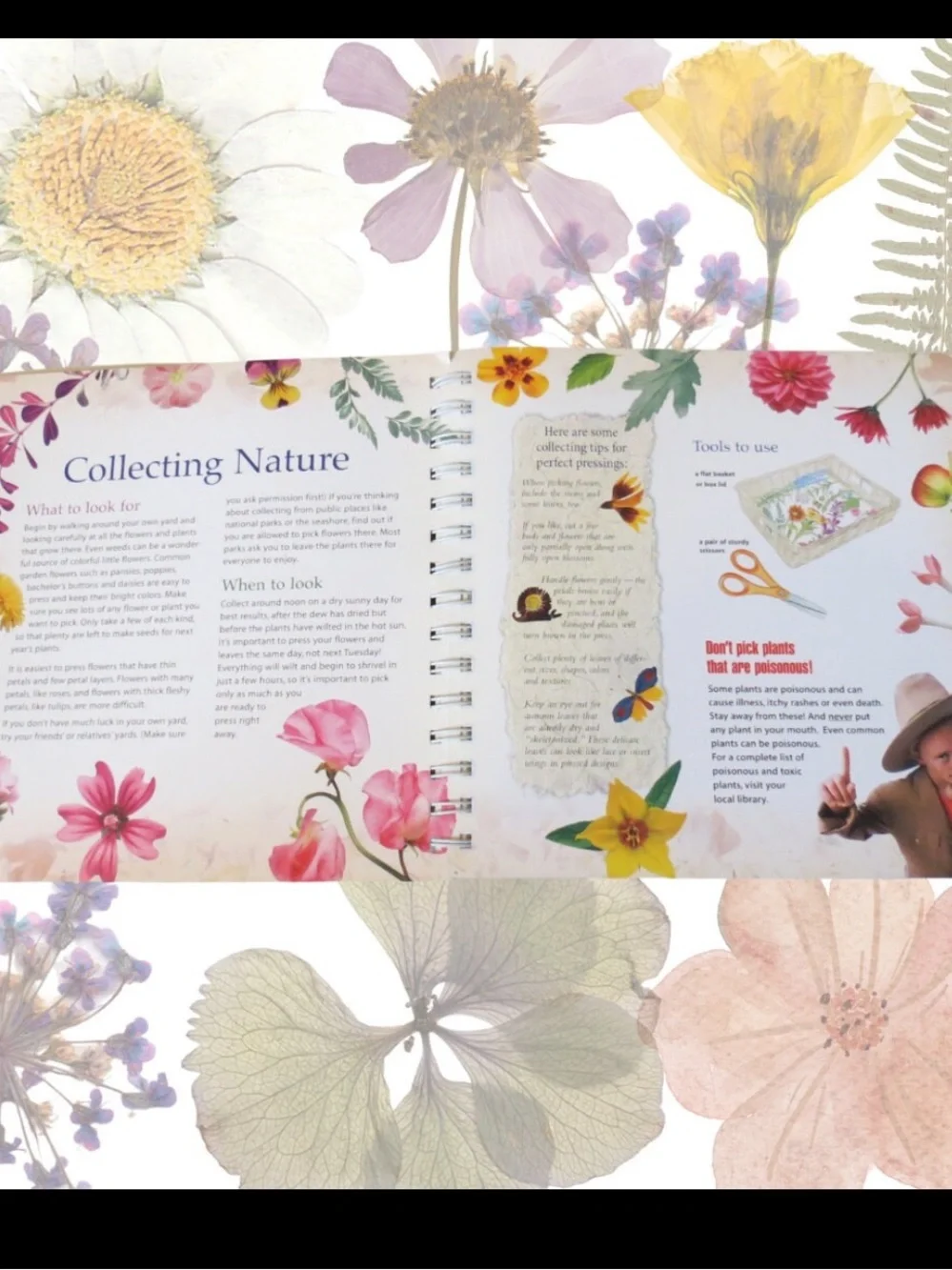 Kids “Squashing Flowers Squeezing Leaves “ Spiral Bound Book. 2001